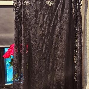 Elegant Black Lace Slip Dress